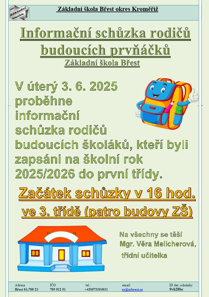 Pro prvňáčky a rodiče Informační schůzka rodičů v Základní škole Břest25-261